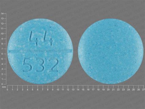 round blue pill 44 532|44 532 blue round tablet.